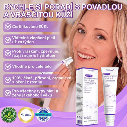 Doporučováno dermatology🥇 | 🍍Vitalisys® PDRN Multi-Peptidový masážní tělový krém – Proti stárnutí, hydratační, zpevňující, regenerační, sjednocující, proti akné a skvrnám, na odstraňování bradavic a mateřských znamének, pro úlevu při lupénce.❤️