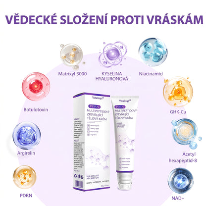 Doporučováno dermatology🥇 | 🍍Vitalisys® PDRN Multi-Peptidový masážní tělový krém – Proti stárnutí, hydratační, zpevňující, regenerační, sjednocující, proti akné a skvrnám, na odstraňování bradavic a mateřských znamének, pro úlevu při lupénce.❤️