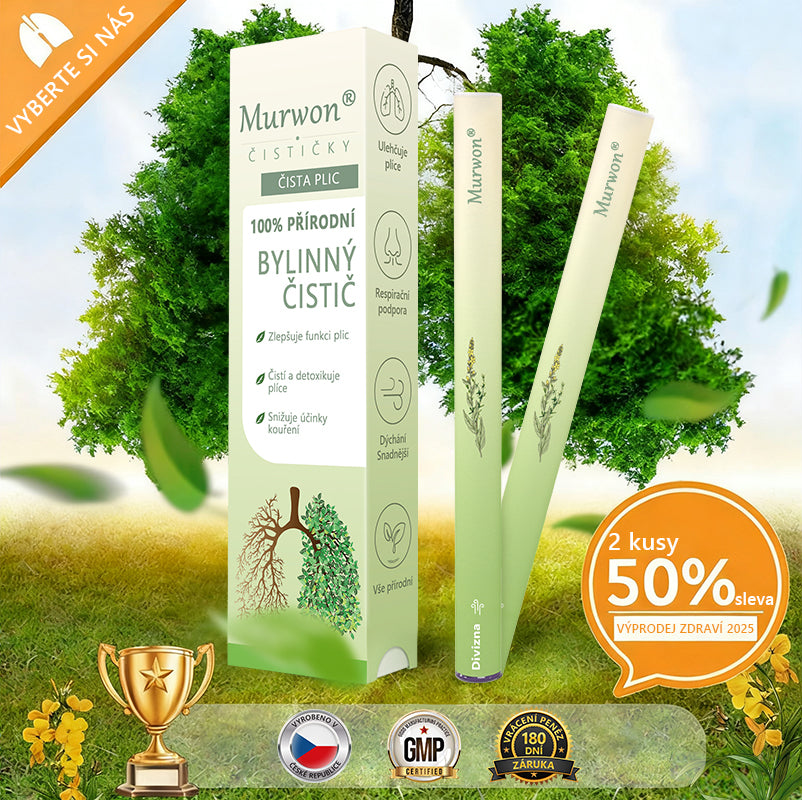 🇨🇿 České vlastnictví a správa ✅ Murwon® bylinný difuzér pro čištění plic s diviznou (Mullein)  🫁 (kašel, faryngitida, dušnost, hlen, ucpaný nos, bronchitida, alergické příznaky, nepohodlí v plicích) 🌷