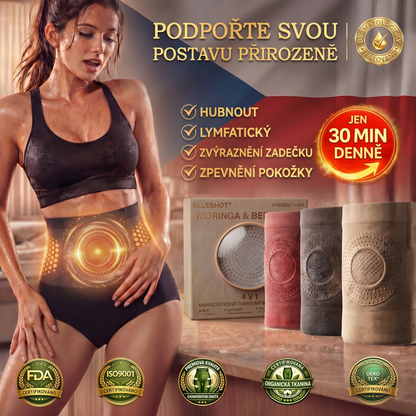 Oficiální značkový e-shop 👑 BLUESHOT® 2026 – Moringa & Berberin: Tvarující šortky 4 v 1 s mikročásticemi pro spalování tuků🧡