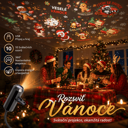 𝐕á𝐧𝐨č𝐧í 𝐞𝐝𝐢𝐜𝐞🎄 | 🎀𝐋𝐄𝐅𝐔𝐍®  INTELIGENTNÍ 5D VÁNOČNÍ PROJEKTOR NOVÉ GENERACE  🎅 Dynamické holografické světlo pro kouzelnou atmosféru domova