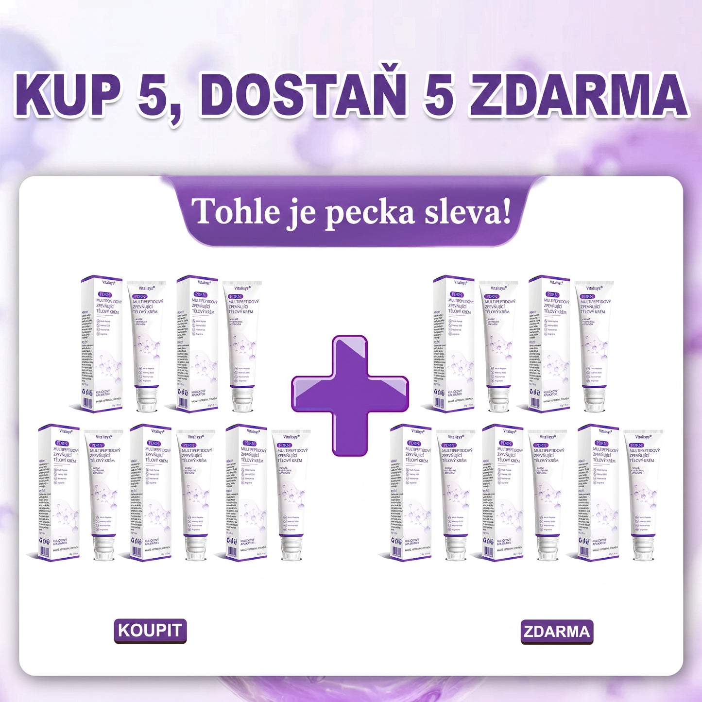 Doporučováno dermatology🥇 | 🍍Vitalisys® PDRN Multi-Peptidový masážní tělový krém – Proti stárnutí, hydratační, zpevňující, regenerační, sjednocující, proti akné a skvrnám, na odstraňování bradavic a mateřských znamének, pro úlevu při lupénce.❤️