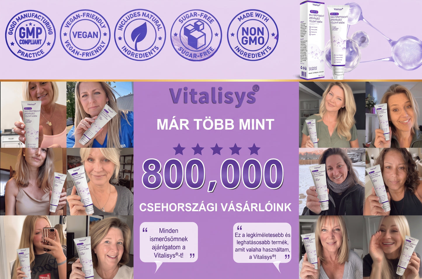 Doporučováno dermatology🥇 | 🍍Vitalisys® PDRN Multi-Peptidový masážní tělový krém – Proti stárnutí, hydratační, zpevňující, regenerační, sjednocující, proti akné a skvrnám, na odstraňování bradavic a mateřských znamének, pro úlevu při lupénce.❤️