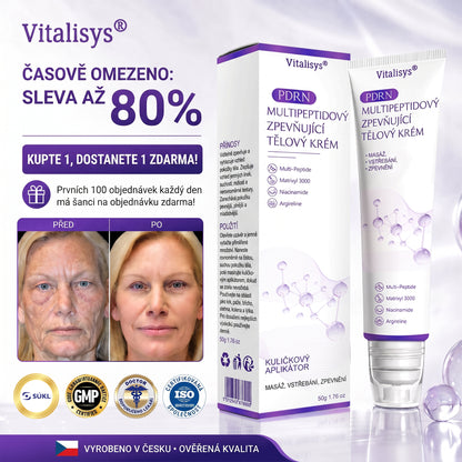 Doporučováno dermatology🥇 | 🍍Vitalisys® PDRN Multi-Peptidový masážní tělový krém – Proti stárnutí, hydratační, zpevňující, regenerační, sjednocující, proti akné a skvrnám, na odstraňování bradavic a mateřských znamének, pro úlevu při lupénce.❤️