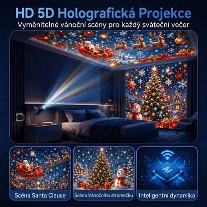 𝐕á𝐧𝐨č𝐧í 𝐞𝐝𝐢𝐜𝐞🎄 | 🎀𝐋𝐄𝐅𝐔𝐍®  INTELIGENTNÍ 5D VÁNOČNÍ PROJEKTOR NOVÉ GENERACE  🎅 Dynamické holografické světlo pro kouzelnou atmosféru domova