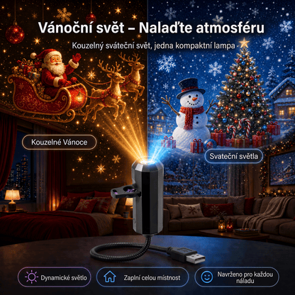 𝐕á𝐧𝐨č𝐧í 𝐞𝐝𝐢𝐜𝐞🎄 | 🎀𝐋𝐄𝐅𝐔𝐍®  INTELIGENTNÍ 5D VÁNOČNÍ PROJEKTOR NOVÉ GENERACE  🎅 Dynamické holografické světlo pro kouzelnou atmosféru domova