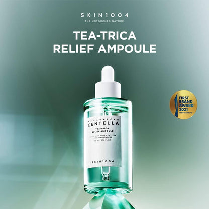 SKIN1004 Tea-Trica Relief Ampule 100 ml, 3.38 fl. oz, Uklidňující Hydratace pro Citlivou Plet