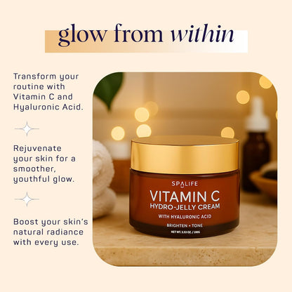 SpaLife Beauty Vitamin C Hydro - Jelly Hydratační Krém na Obličej s Hyaluronovou Kyselinou
