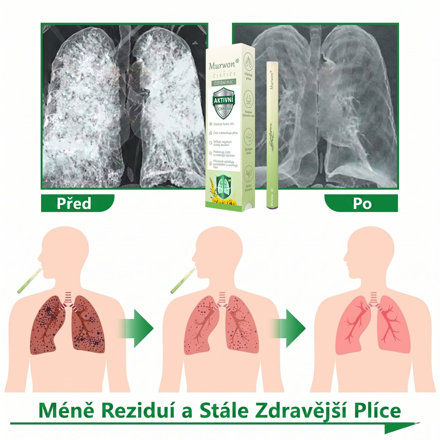 🇨🇿 Vysoce kvalitní český produkt s doručením po celé ČR 🏠 Murwon® bylinný inhalátor pro očistu plic 🍊(👨‍⚕️ Účinná pomoc při: kašli, bolesti v krku, dušnosti, zahlenění, ucpaném nosu, zánětu průdušek, alergických příznacích a plicních potížích) ❤️