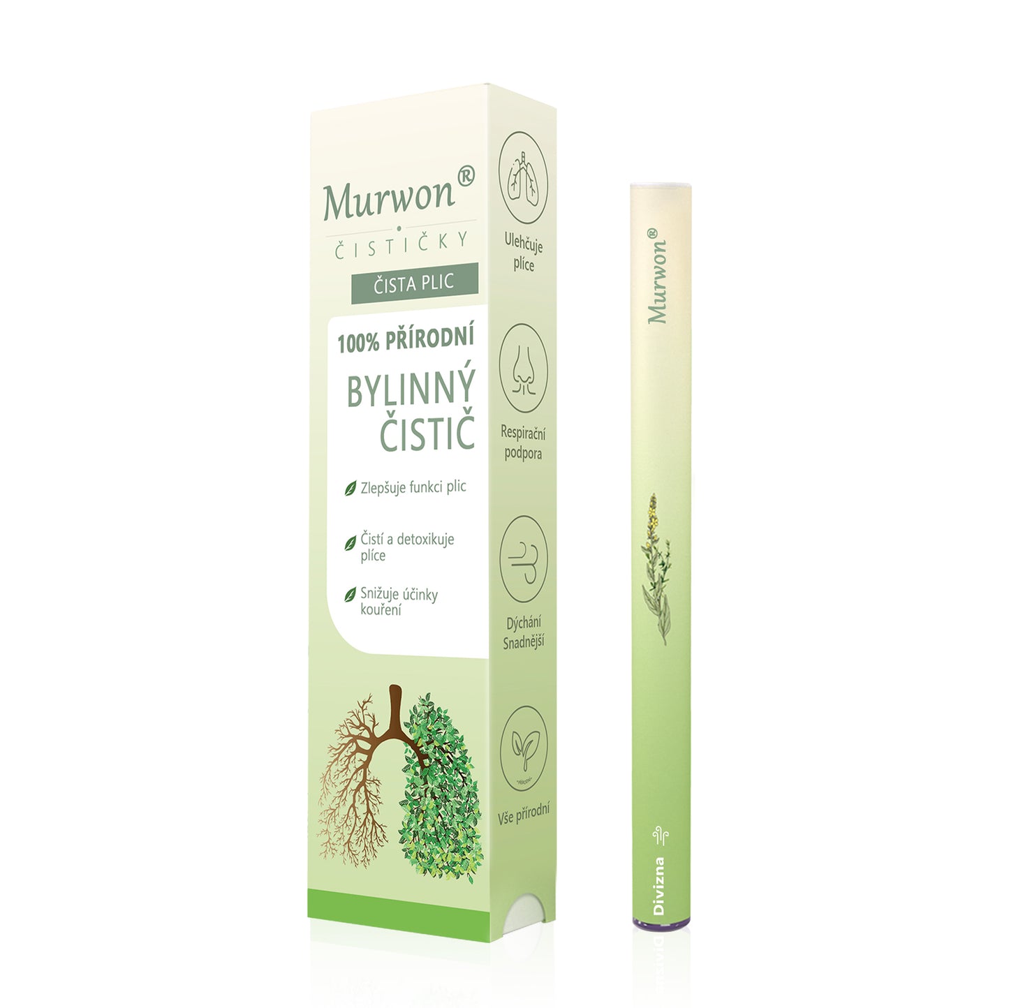 🇨🇿 České vlastnictví a správa ✅ Murwon® bylinný difuzér pro čištění plic s diviznou (Mullein)  🫁 (kašel, faryngitida, dušnost, hlen, ucpaný nos, bronchitida, alergické příznaky, nepohodlí v plicích) 🌷