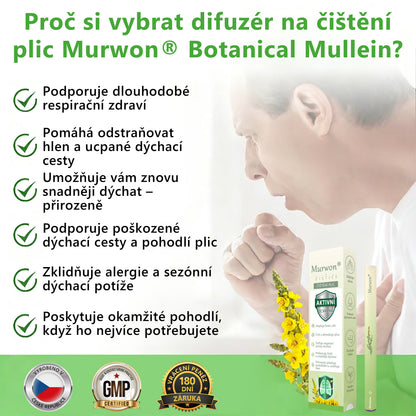 🇨🇿 Vysoce kvalitní český produkt s doručením po celé ČR 🏠 Murwon® bylinný inhalátor pro očistu plic 🍊(👨‍⚕️ Účinná pomoc při: kašli, bolesti v krku, dušnosti, zahlenění, ucpaném nosu, zánětu průdušek, alergických příznacích a plicních potížích) ❤️
